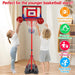 Kids Basketball Hoop Adjustable Height 3.5 Ft-6.2 Ft Indoor & Outdoor Portabl...