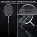 Badminton Set Professional Badminton Sets for Backyards with Net, Winch System, 4 Badminton Rackets, 2 Goose Feather Shuttlecocks and Carrying Bag