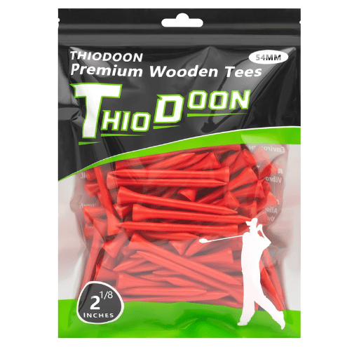 Golf Tees Professional Natural Wood Golf Tees Pack of 100, Golfing Tees Multiple Colors Size 3-1/4 Inch, 2-3/4 Inch or 2-1/8 Inch, Tall Golf Tees Bulk Reduce Side Spin and Friction