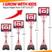 Kids Basketball Hoop Adjustable Height 3.5 Ft-6.2 Ft Indoor & Outdoor Portabl...